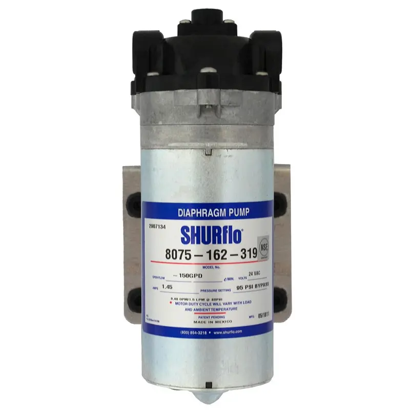 Shurflo Silver Series 8075-162-319 Ro Booster Pump – 150 Gpd, 90 Psi, 24V 1