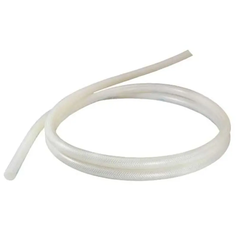 Silbrade Silicone Tubing – Braid-Reinforced, 3/16" Id × 0.447" Od, 1-Foot Length 1