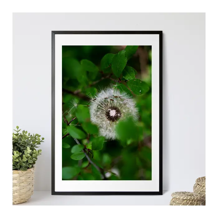 Slim Walnut Vertical Framed Photo Print 1