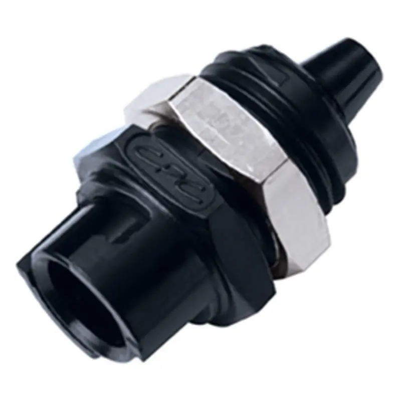 Smfpmd02Blk Valved Panel-Mount Coupling – 1/8" Id Barb, Black 1
