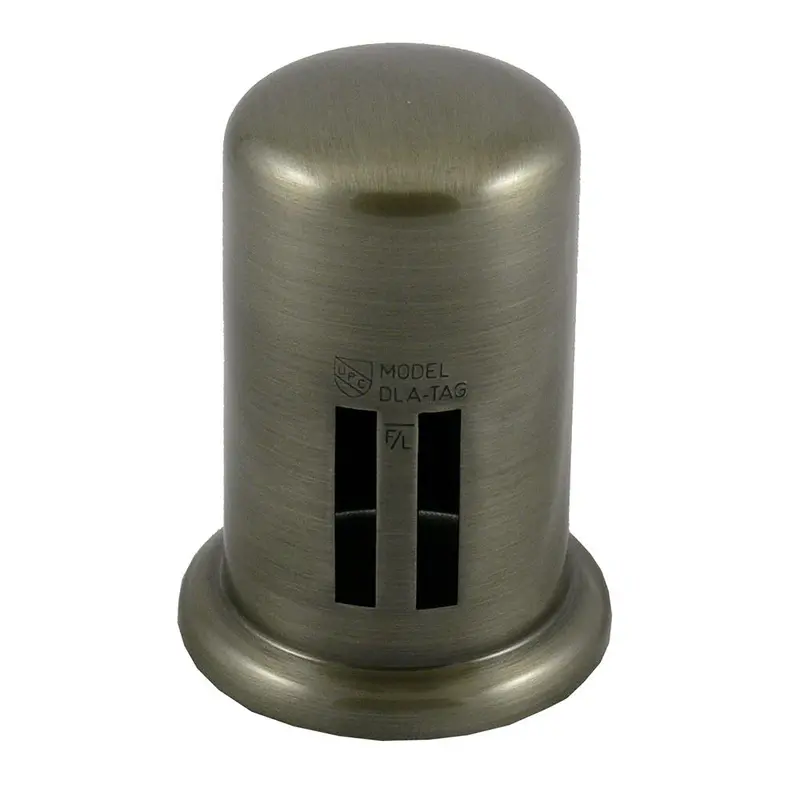 Soft Pewter Finish Brass Cover Cap For Twin-Inlet Air Gap Installations 1