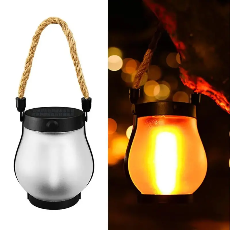 Solar Flame Effect Lantern – Outdoor Ambience Lamp 1