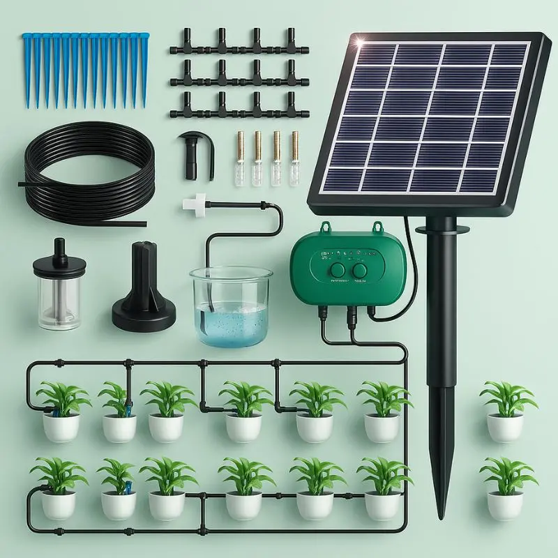 Solar-Powered Drip Irrigation System For Hands-Free Garden Hydration 1