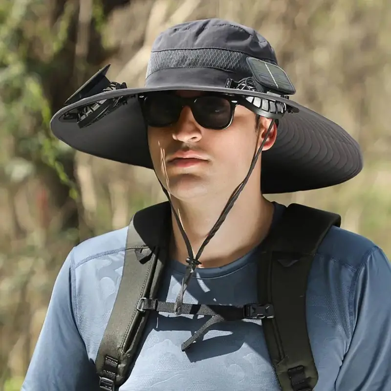 Solarbreeze® Adjustable Solar-Powered Cooling Hat 1