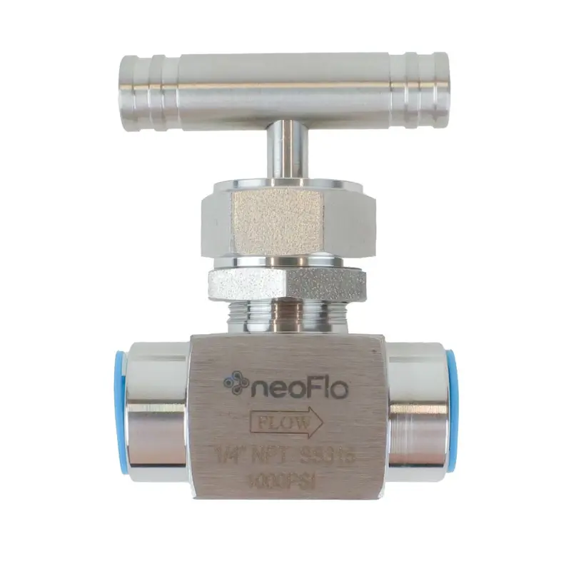 Stainless Steel 316 Panel-Mount Needle Valve With 1/4" Female Npt Thread 1