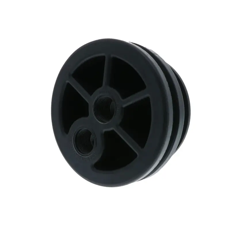 Stainless Steel 4" Housing End Cap — 1/2" Feed & 1/2" Permeate Ports 1