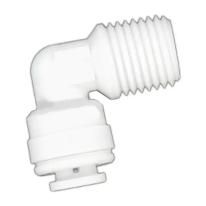 Stainless Steel Elbow Male Check Valve — 1/4" Push-To-Connect × 1/8" Male Pipe Thread 1