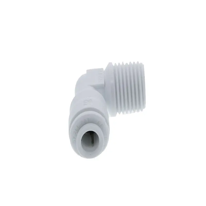 Stainless Steel Elbow-Shaped Check Valve: 1/4" Push-In Inlet And 1/4" Male Pipe Thread Outlet 2