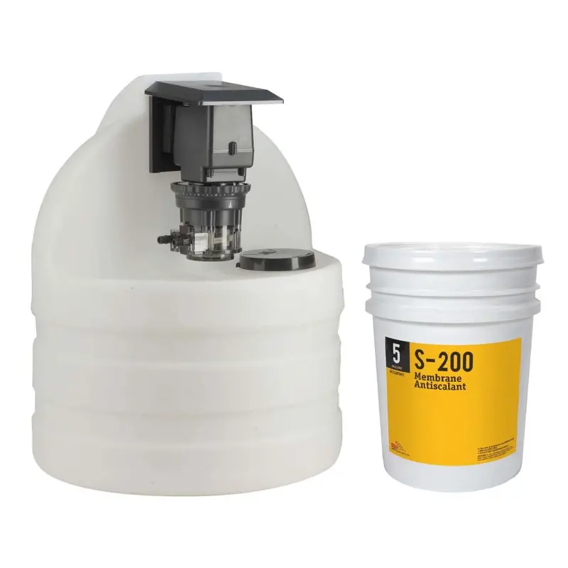 Stenner Antiscalant Dosing System — Single-Head Adjustable Pump With 15-Gal Tank 1