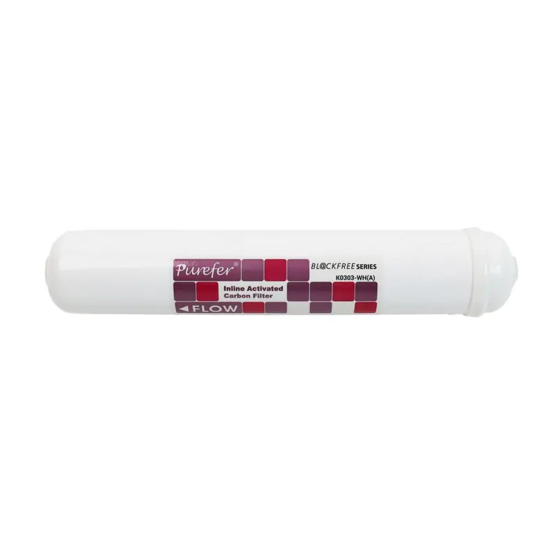 T33 11-Inch Acid-Washed Carbon Block Filter – Block-Free 2-In-1 Configuration, 1100 Iodine Rating, White Housing 1