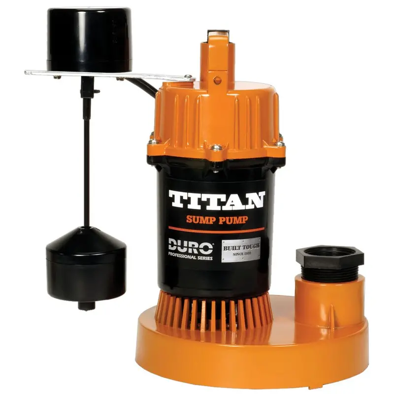 Titan 1/3 Hp Submersible Basement Sump Pump With Vertical Float Switch 1