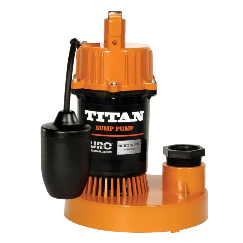 Titan Basement Submersible Sump Pump — 1/3 Hp With Tethered Float Switch 1
