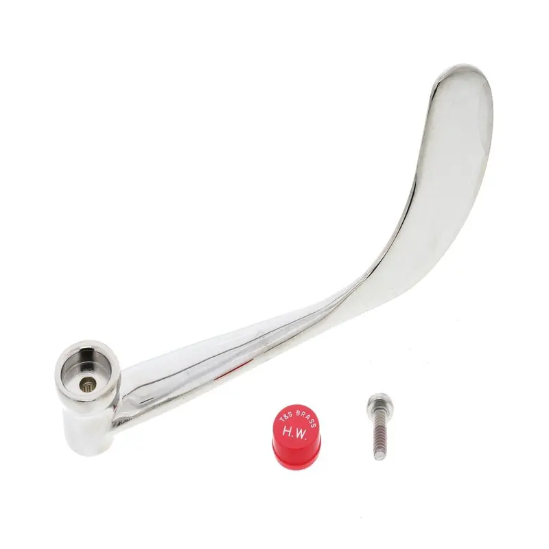 T&S B-Wh6H Chrome 6" Wrist-Action Handle – Hot-Index Marked 1