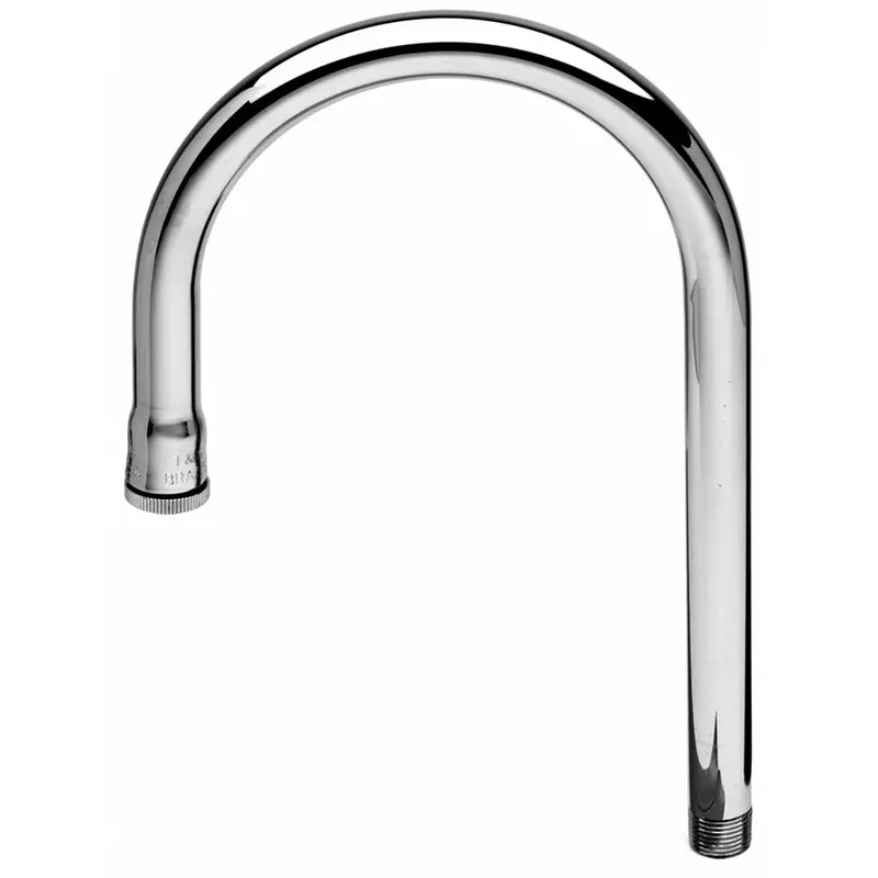 T&S Brass 122X Rigid Gooseneck Faucet — 5-1/2" Spread, 11-1/2" Height, 6-7/16" Clearance 1
