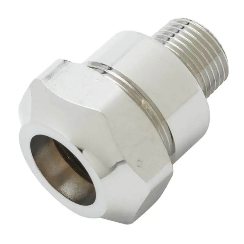 T&S Brass B-0414 Gooseneck Connector Fitting — Universal Coupling For Flexible Faucet Arms 1