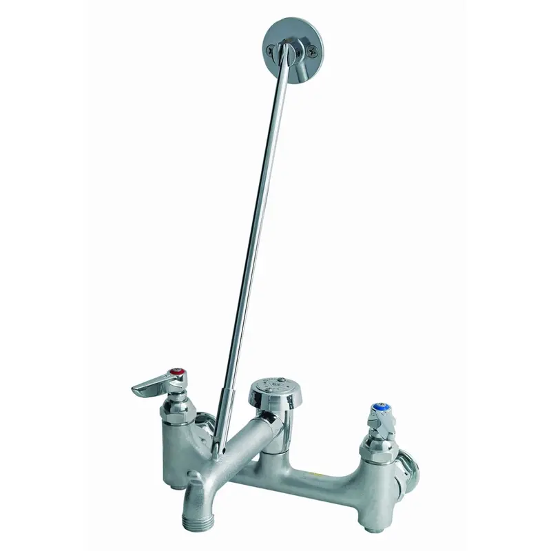 T&S Brass B-0665-Cr-Bstr Chrome Wall-Mount Service Sink Faucet – Includes Stops & Cerama Cartridges 1