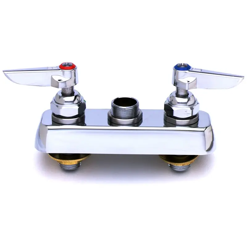 T&S Brass B-1110-Ln Deck-Mounted Workboard Faucet — 4" Center Distance, Nozzle Not Included 1