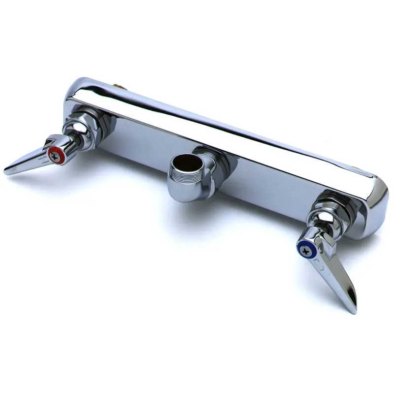 T&S Brass B-1125-Ln Wall-Mounted Workboard Faucet — 8" Center Distance, Nozzle Not Included 1