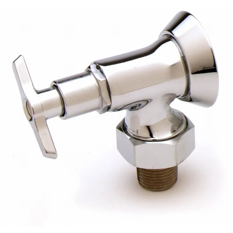T&S Brass B-1350 Adjustable Angle Stop Valve — 1/2" Ips Female Inlet, 1/2" Ips Male Outlet 1