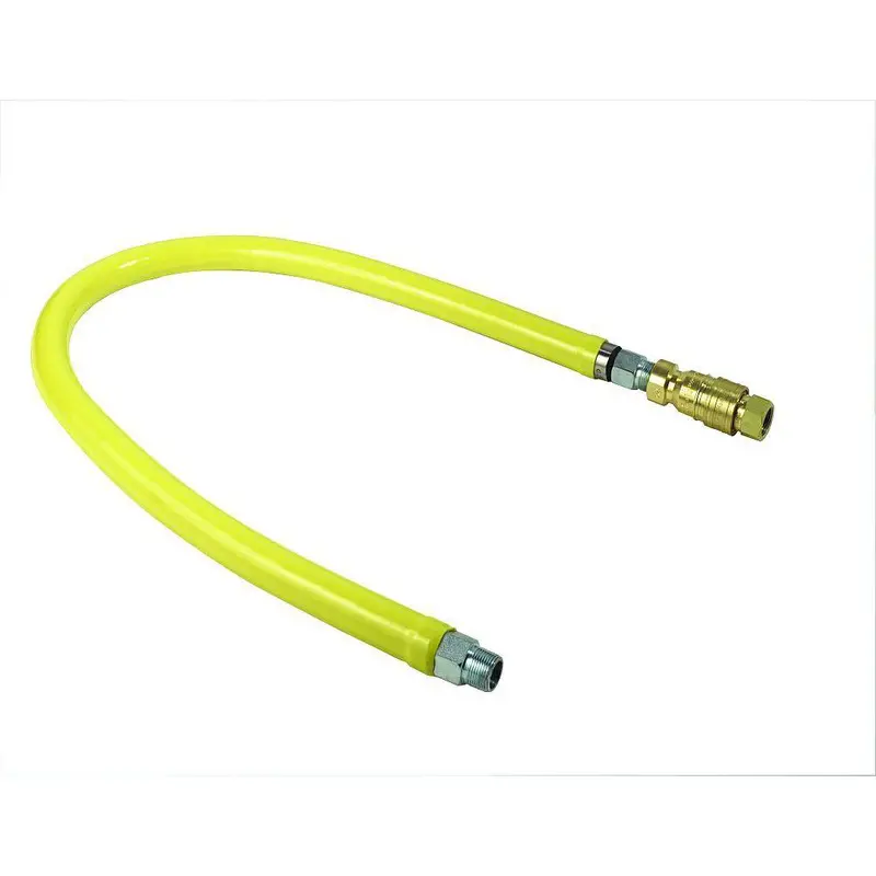 T&S Brass Hg-4F-36 Heavy-Duty Gas Hose: Quick Disconnect To Freespin, 1-1/4" Npt × 36" 1