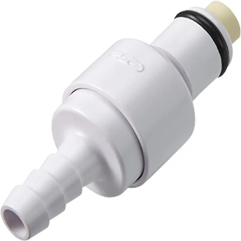 Valved In-Line Hose Barb Coupling – 1/4" Inner Diameter Barb With Integrated Shut-Off Valve 1