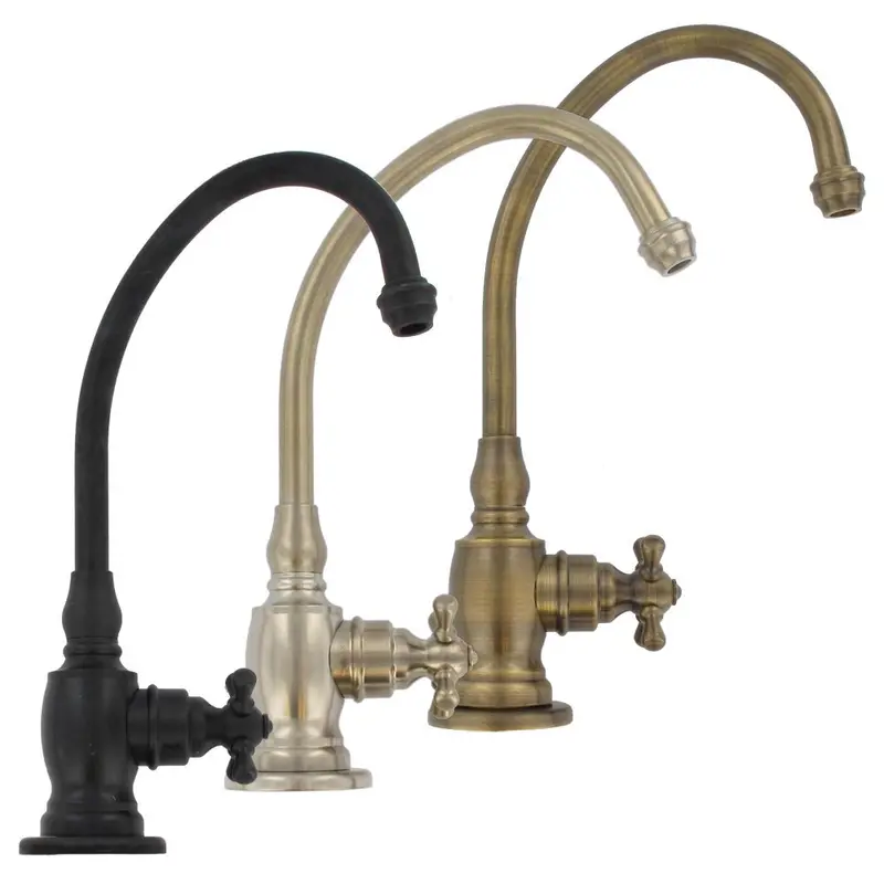 Waterstone Hampton 1250C Single-Handle Cross-Style Cold-Only Kitchen Faucet 1