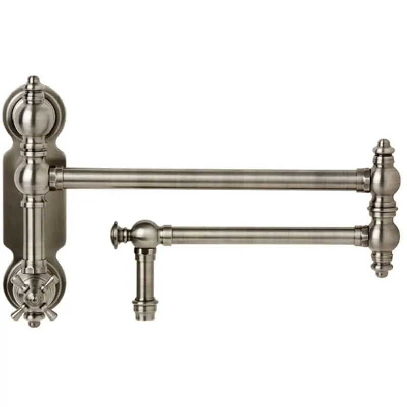 Waterstone Traditional 3150 Wall-Mount Pot Filler — Cross-Handle Design 1