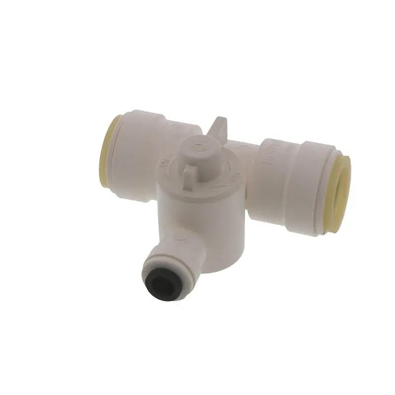 Watts Aqualock/Seatech Tee Valve Type 50 — 1/2-Inch Cts X 1/2-Inch Cts X 1/4-Inch Od Branch 1