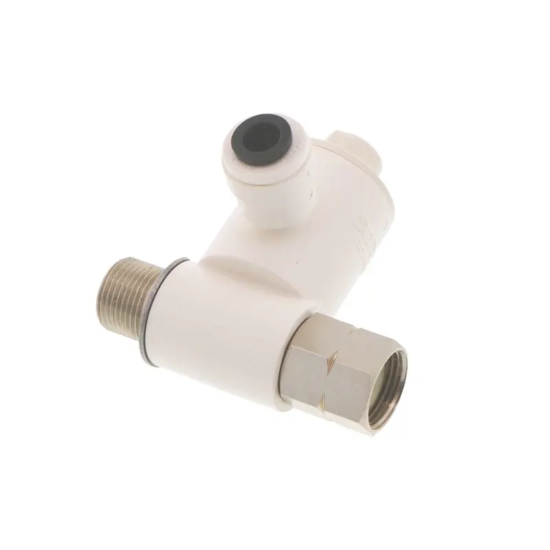 Watts Aqualock/Seatech Triple-Port Stop Valve Adapter – 3/8" M Comp × 3/8" F Comp × 1/4" Qc 1