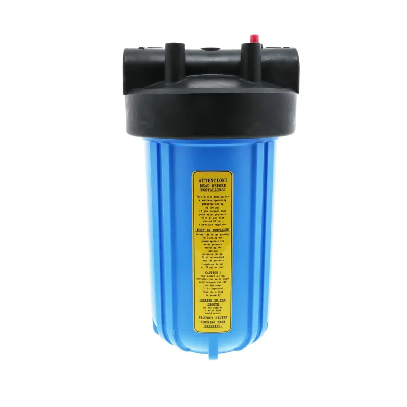 Watts Flowmatic 10-Inch Full-Flow Black/White Water Filter Housing With Pressure Relief – 3/4-Inch Female Pipe Thread 1