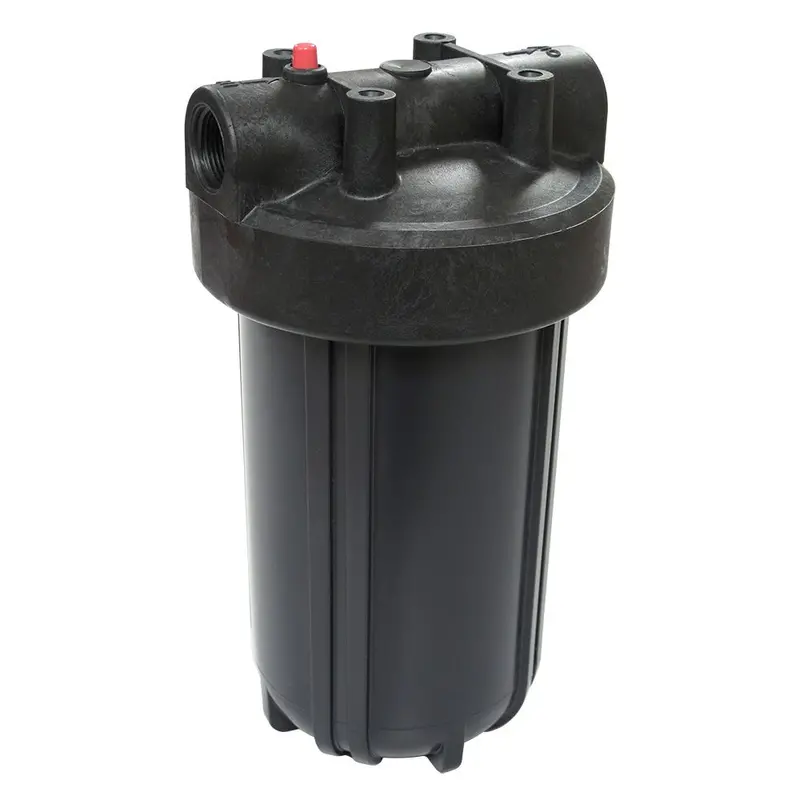 Watts Flowmatic 10-Inch Full-Flow Filter Housing – Black/Black, With Pressure Relief, 1" Fpt 1