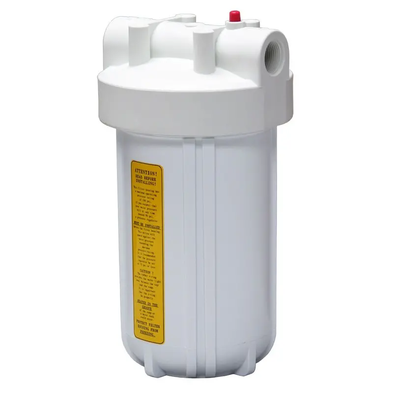 Watts Flowmatic 10-Inch Full-Flow Filter Housing – White Body With Pressure Relief, 1-Inch Female Pipe Thread 1