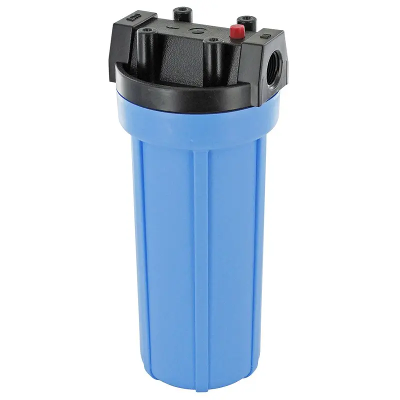 Watts Flowmatic 10-Inch Heavy-Duty Commercial Filter Housing – Black Body/Blue Sump With Pr, 3/4-Inch Fpt 1