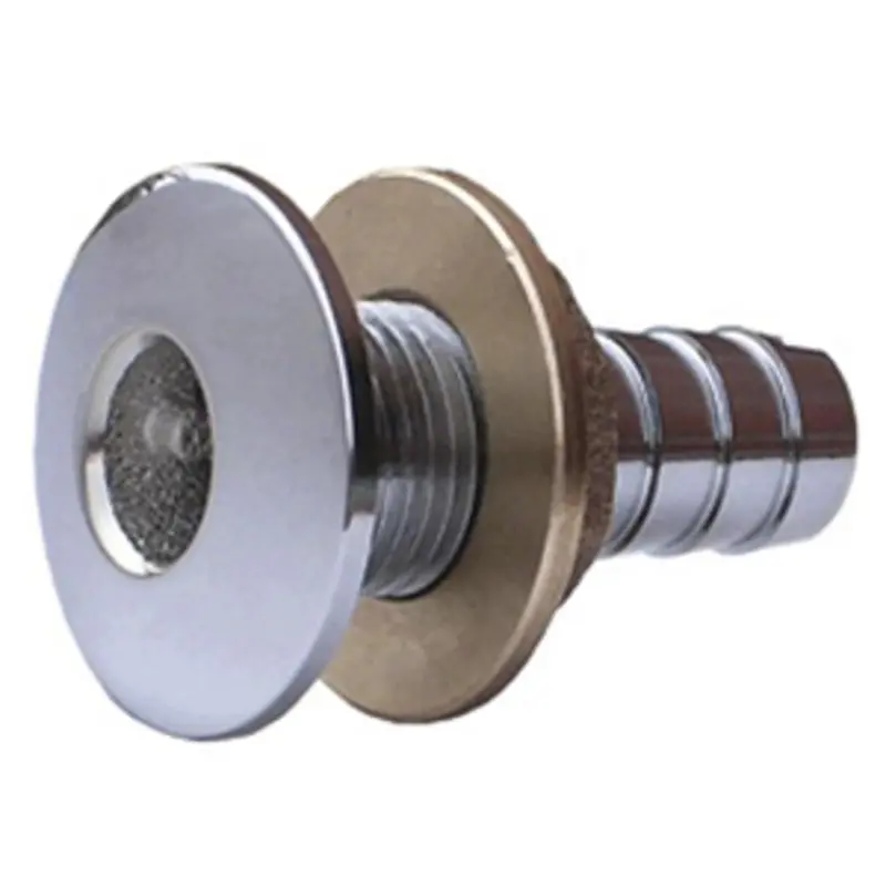 Watts Marine Chrome-Thru-Hull Barbed Fitting With Nut – 1-1/4" 1