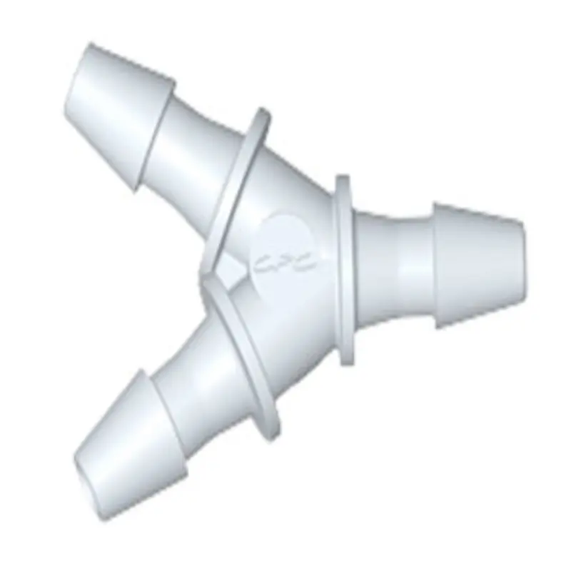 White Nylon Hy330 Y-Branch Fitting – 3/32" Hb Triple Port 1