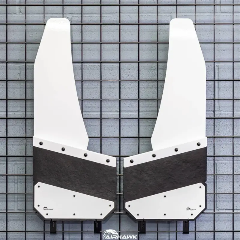 Air Hawk Angled-Cut Mud Flaps – 12-Inch Stainless Steel Truck Accessories (Ah3-12-Ss) 1