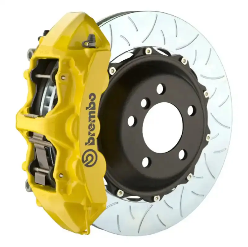 Brembo Front Big Brake Kit For 2005–2014 Mustang Gt (Non-Abs Models) – Slotted 355X32Mm Rotors, 6-Piston Calipers 1