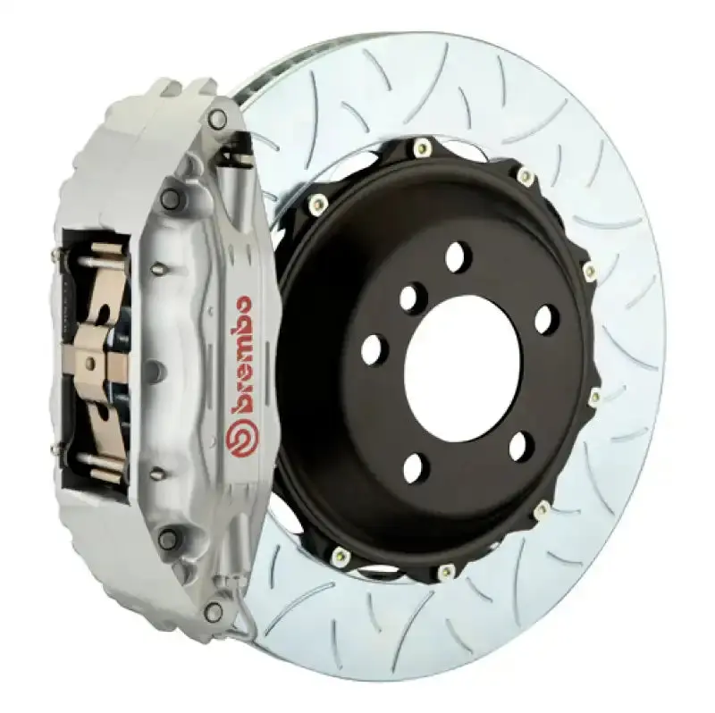 Brembo Front Slotted Two-Piece Rotor Kit For 2008–2014 & 2015–2021 Subaru Wrx – Gt Bbk, 355X32Mm, Silver Finish 1