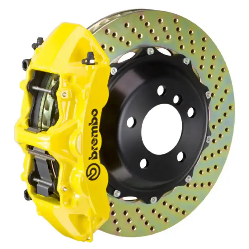 Brembo Gt Big Brake Kit For Mitsubishi Lancer Evo Vi–Ix – 355X32Mm Drilled Two-Piece Rotors & 6-Piston Calipers (Yellow Finish) 1