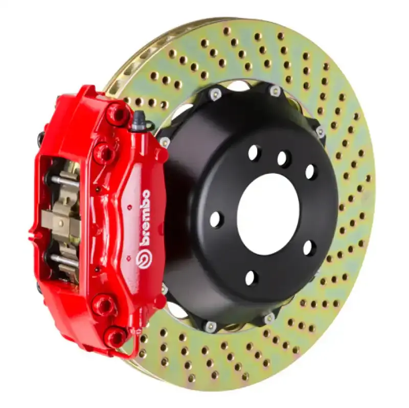 Brembo Rear Gt Big Brake Kit – 4-Piston Calipers With Drilled 345X28Mm Two-Piece Rotors For 2011–2016 Bmw 528I 1
