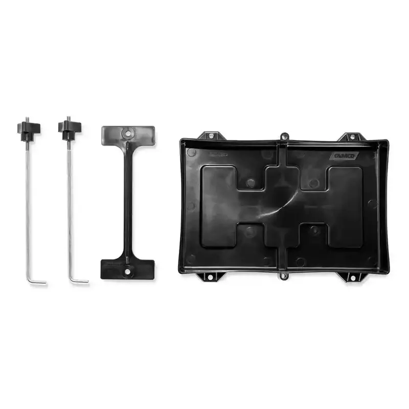 Camco 55394 Heavy-Duty Battery Tray – Acid-Resistant Plastic For Group 24 Batteries, Stainless Hardware 1