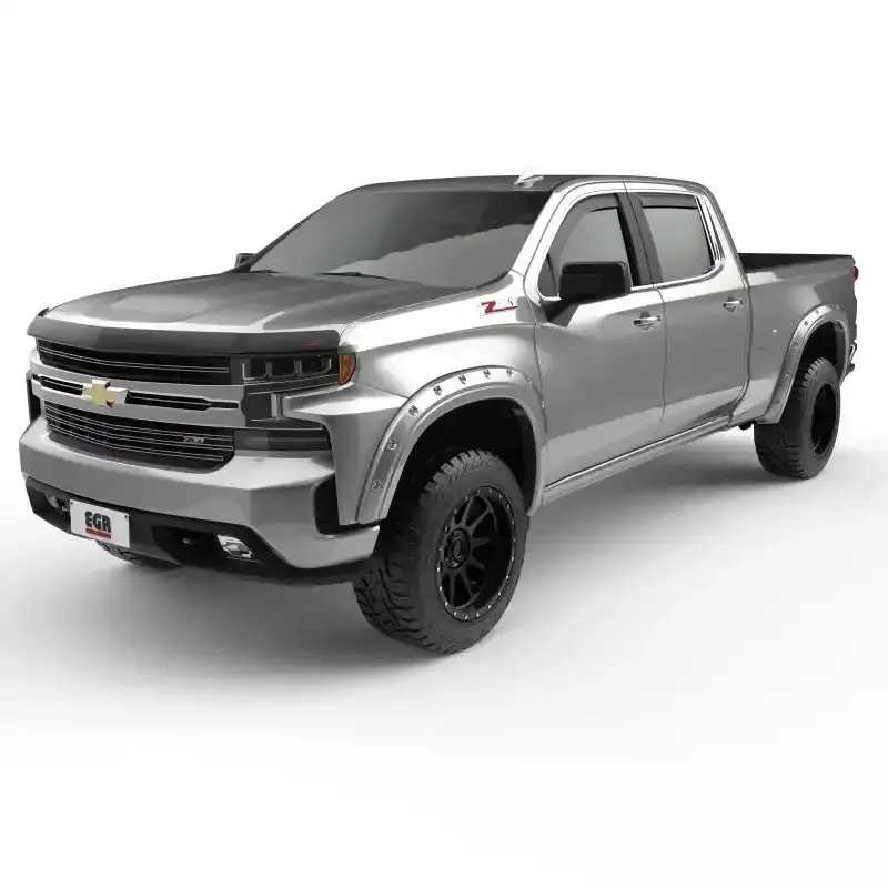 Egr Color-Matched Fender Flares – Switchblade Silver Style For 2019 Chevrolet Silverado 1500 1