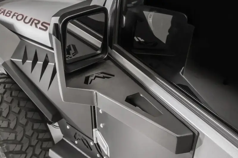 Fab Fours Jk3001-1 Door Skin Mirror Guard – Front Protection With Matte Black Powder Coat 1