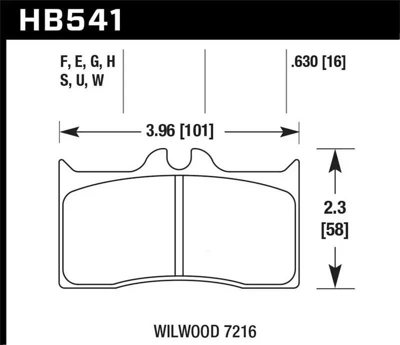 Hawk Performance Hb541F.630 Hps Brake Pads – 0.630" Thickness, Compatible With Wilwood Calipers 1