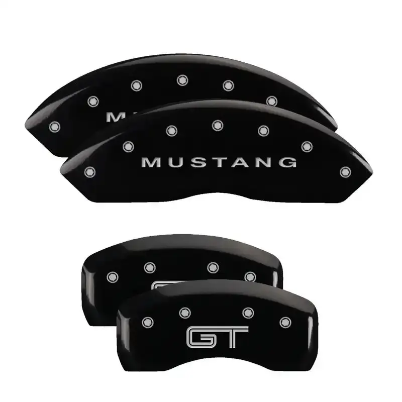 Mgp Engraved 4-Piston Caliper Covers – Cobra-Themed Design, Black Finish With Silver Accent 1