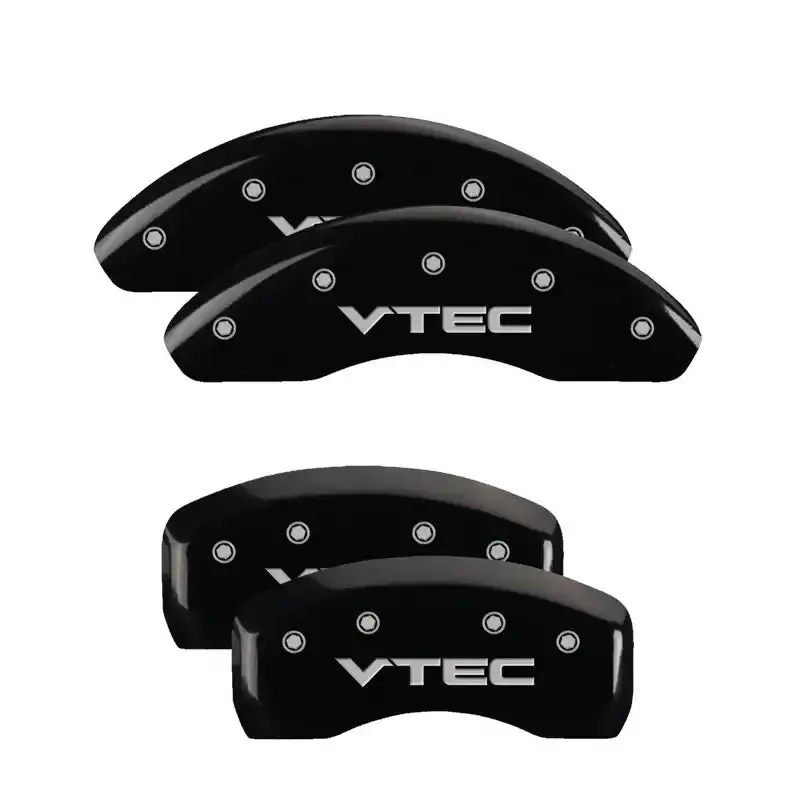 Mgp Engraved Brake Caliper Covers – Front And Rear Set In Black Finish With Silver Chrome Accents 1