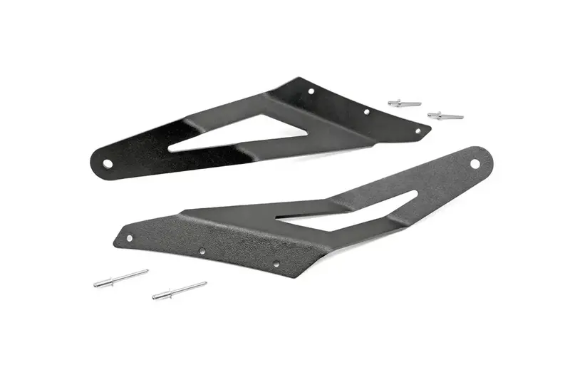 Rough Country Led Light Bar Mounting Brackets – Windshield Installation Kit (Model 70538A) 1